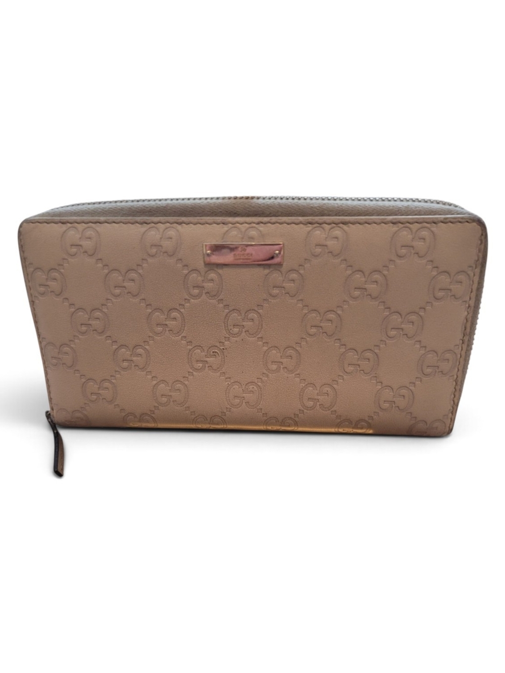 Gucci Beige Guccissima Leather
Zip-Around Wallet